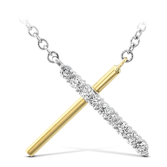 Luna Intercross Pendant .10-.12ctw approx.