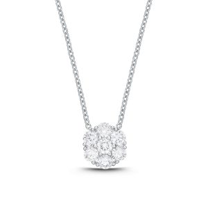 Floral Diamond Pendant .50ctw approx.