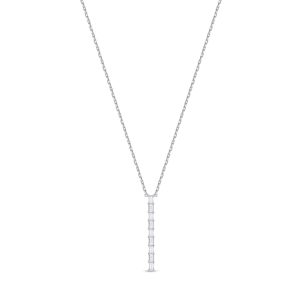 Geo Arts Vertical Diamond Necklace, 24″
