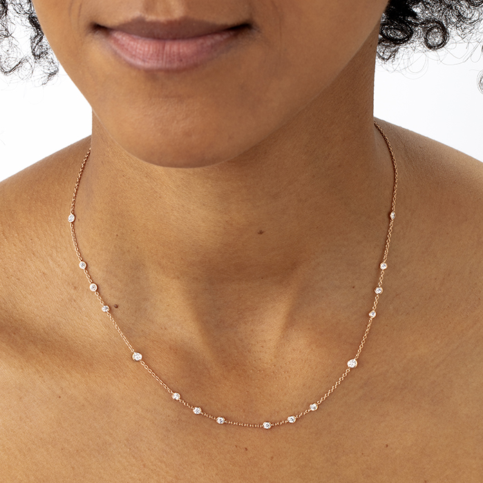 Cascade 16-Stone Necklace .75ctw approx.
