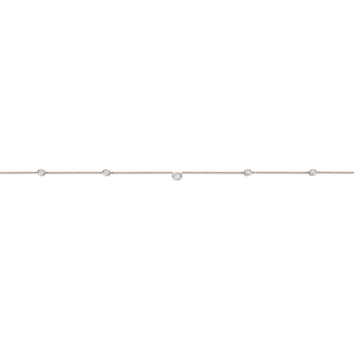 Cascade 5-Stone Oval Diamond Necklace .90ctw approx.