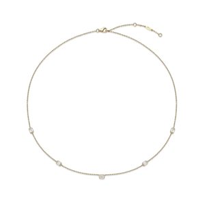 Cascade 5-Stone Emerald Cut Necklace .85ctw approx.