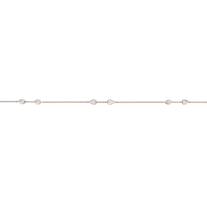 Cascade 6-Stone Pear Shape Diamond Necklace 1.20ctw approx.