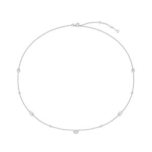 Cascade Oval & Round Accent Diamond Necklace .90ctw approx.