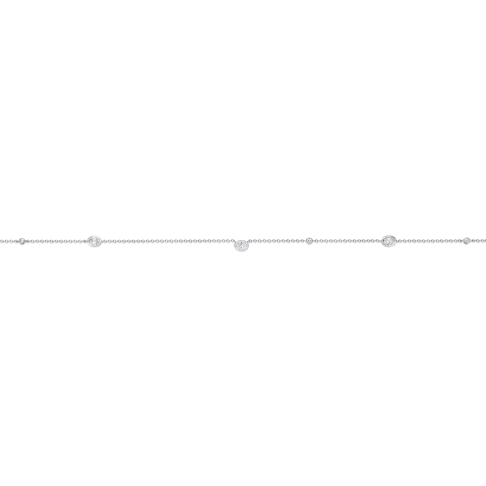 Cascade Oval & Round Accent Diamond Necklace .90ctw approx.