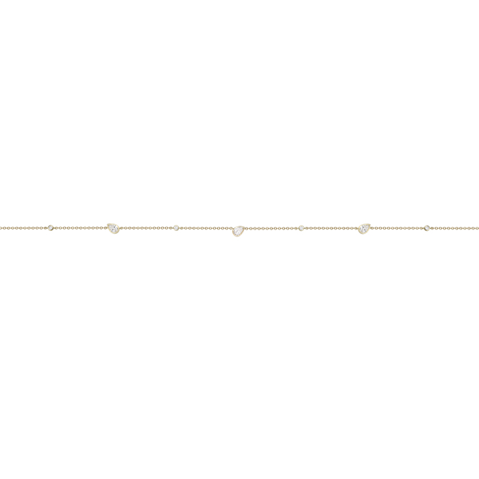 Cascade Pear & Round Accent Diamond Necklace 1.20ctw approx.