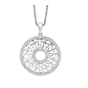 14K Diamond Pendant 3/8 ctw