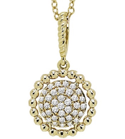 Gold Diamond Pendant 1/7 ctw