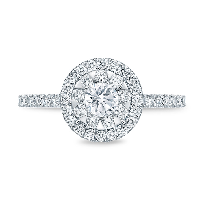 Bouquet Halo Engagement Ring .61ctw approx.