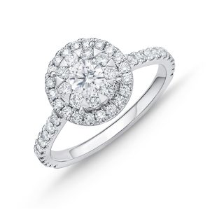 Bouquet Halo Engagement Ring .94ctw approx.