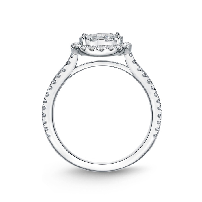Bouquet Halo Engagement Ring .94ctw approx.