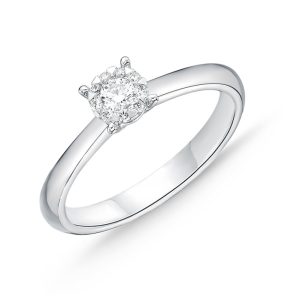 Bouquet Solitaire Engagement Ring .16ctw approx. (.10 center