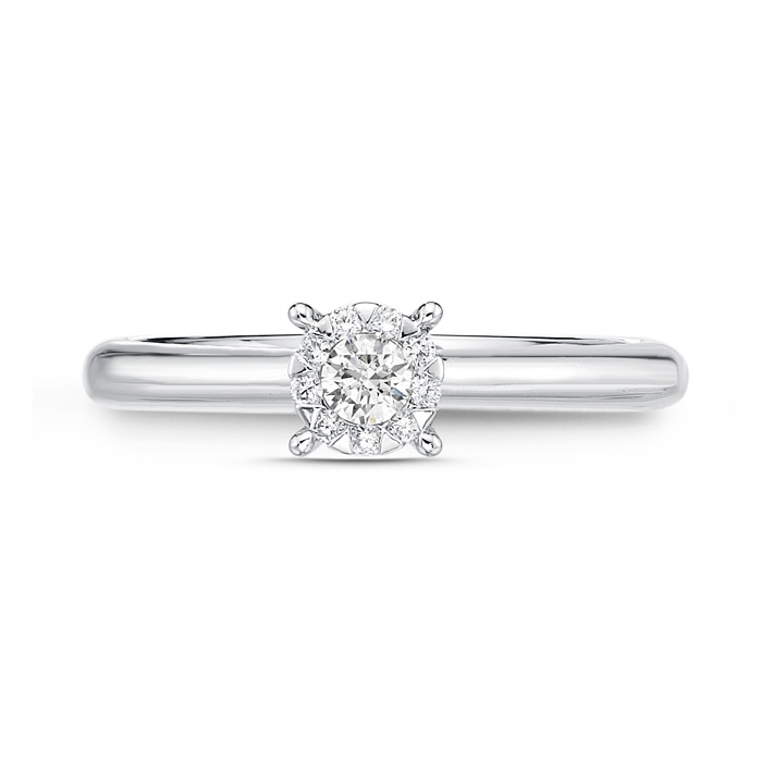 Bouquet Solitaire Engagement Ring .21ctw approx. (.15 center