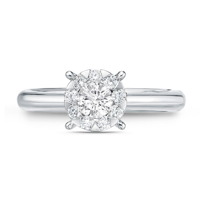 Bouquet Solitaire Engagement Ring .32ctw approx. (.20 center