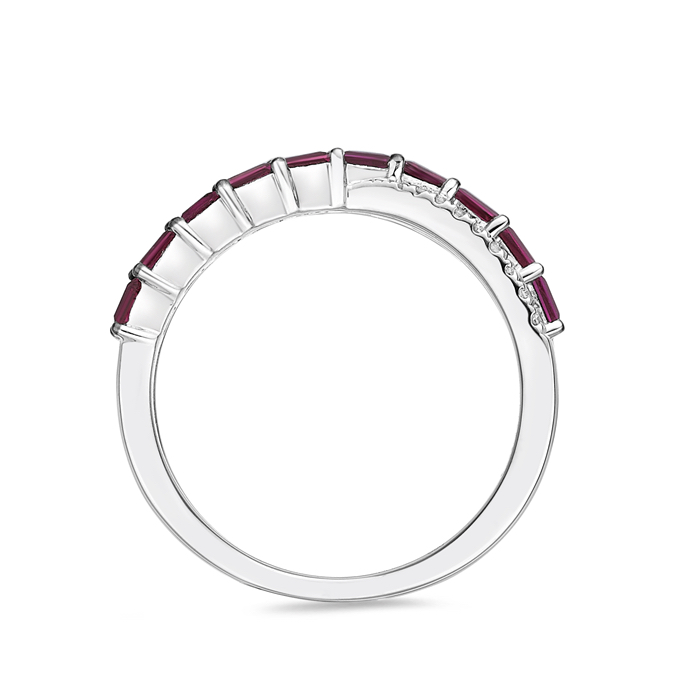 Baguette & Round Criss Cross Band .57ctw approx.