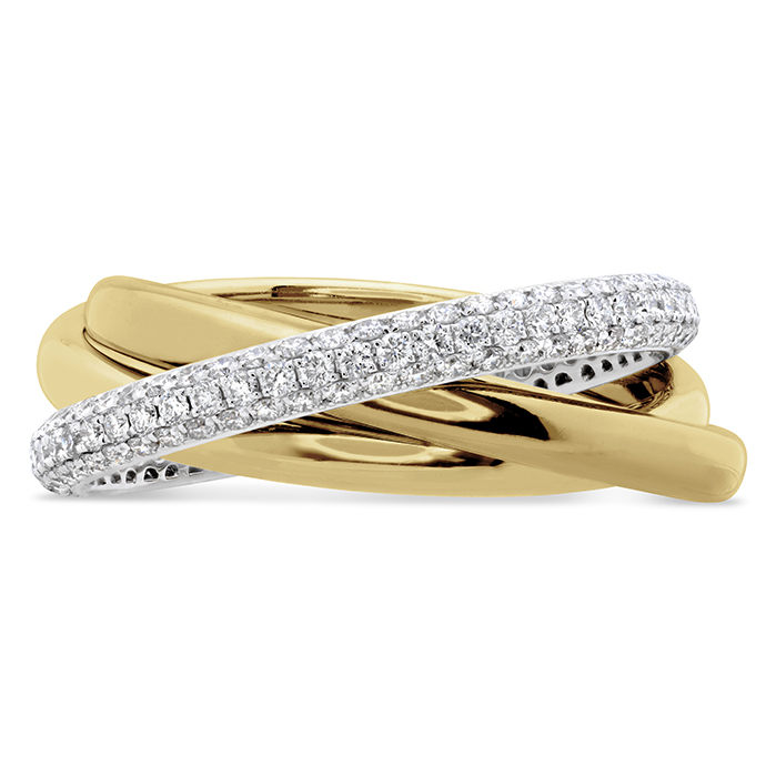 Pavé 3 Row Rolling Ring .91ctw approx. 2.5mm