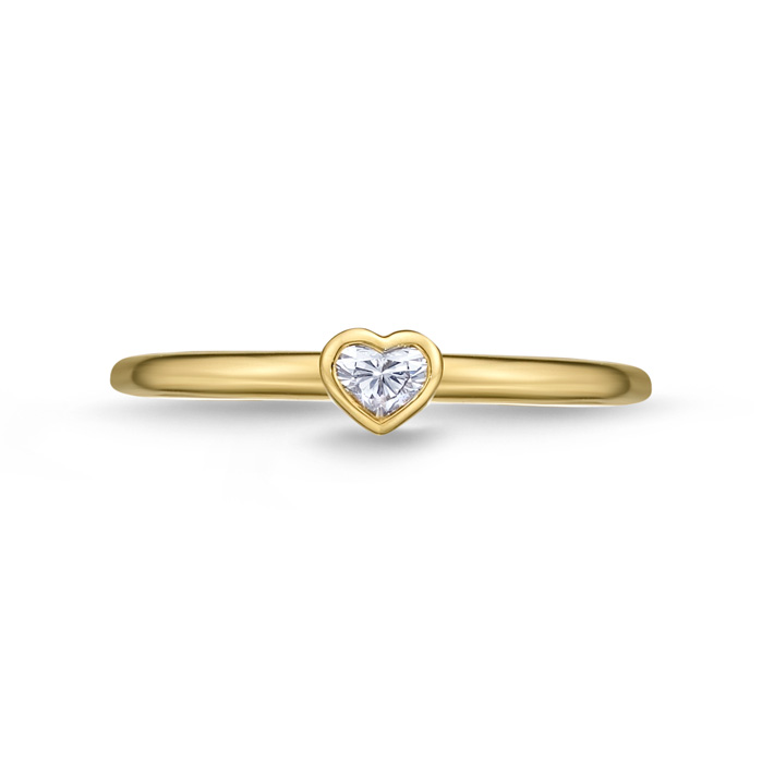 Heart Shape Petite Stackable Band .11ctw approx.