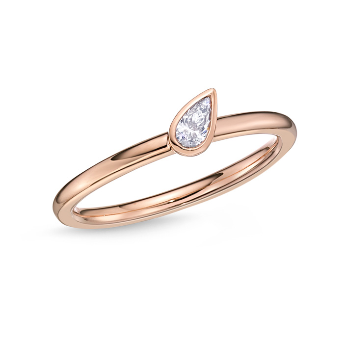 Pear Shape Petite Stackable Band .10ctw approx.