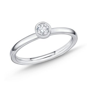 Single Diamond Petite Stackable Band .16ctw approx.