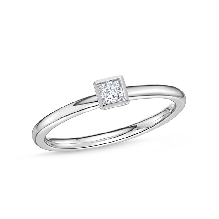 Princess Cut Petite Stackable Band .15ctw approx.