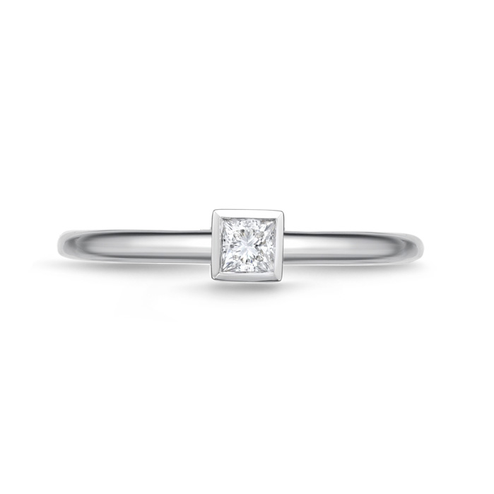 Princess Cut Petite Stackable Band .15ctw approx.