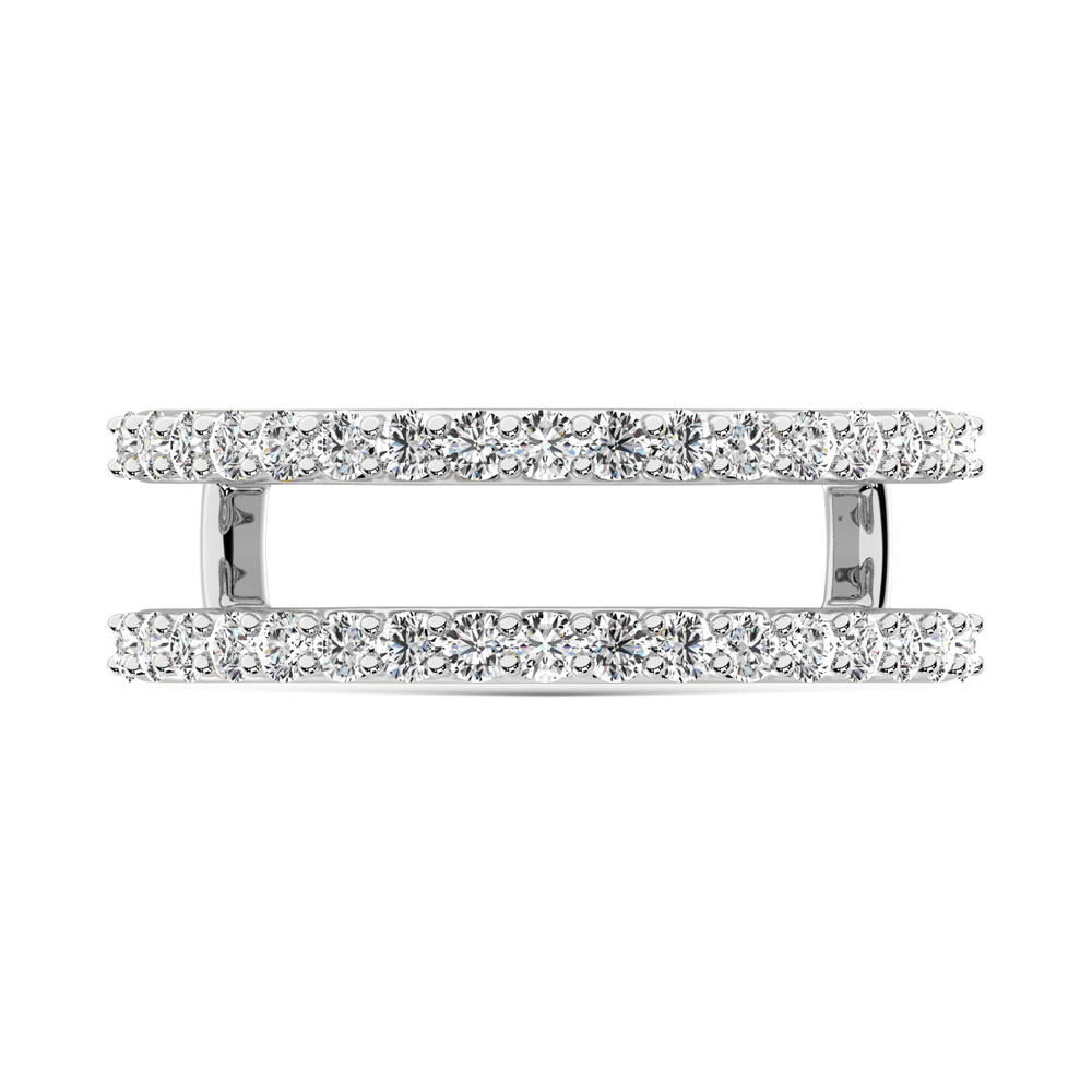 14K White Gold Diamond 1/2 Ct.Tw. Guard Ring