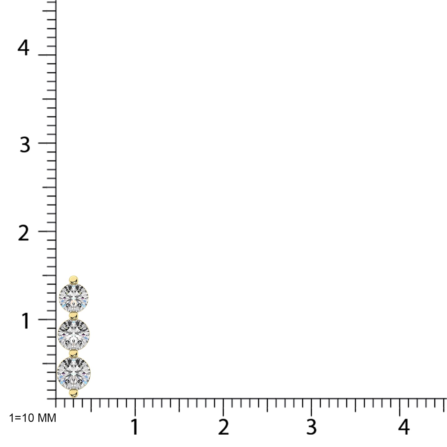 Diamond 1/2 Ct.Tw. Trilogy Pendant in 14K White Gold