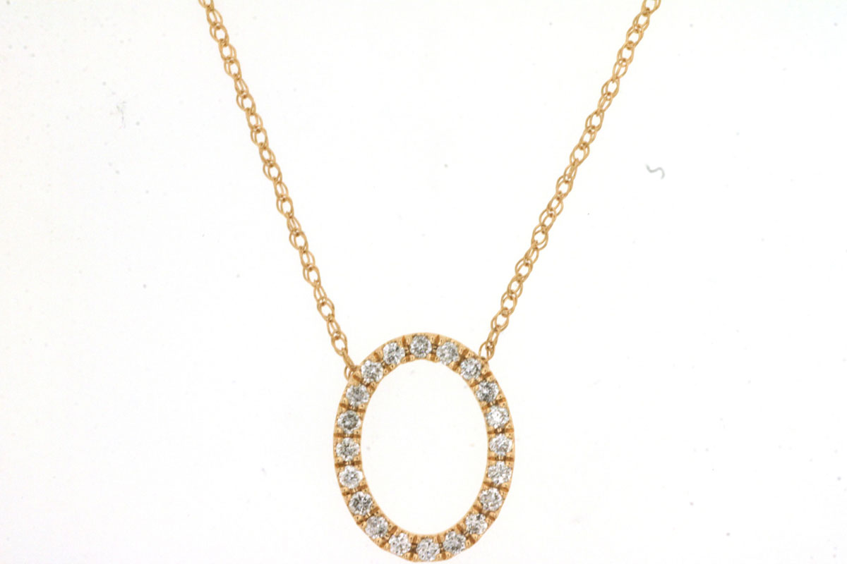 DIAMOND OVAL NECKLACE