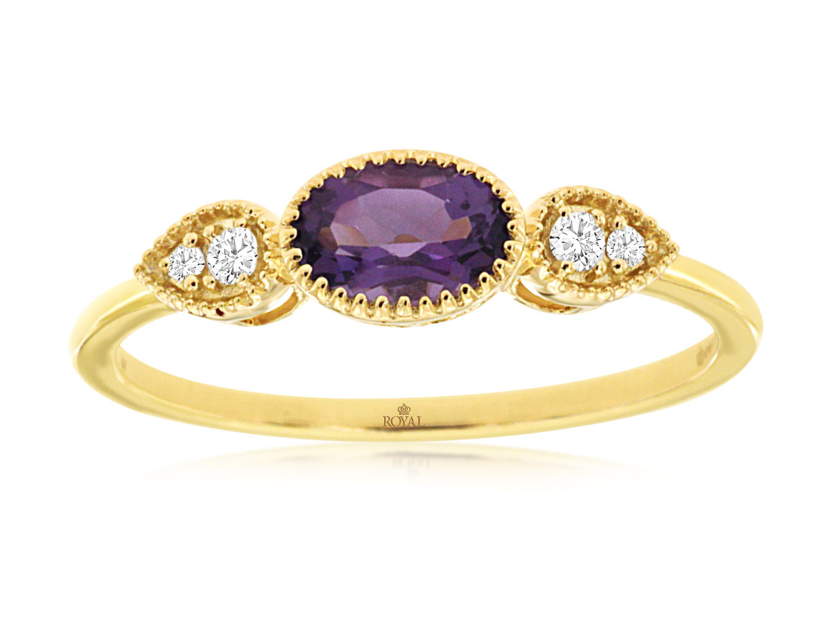AMETHYST & DIAMOND RING