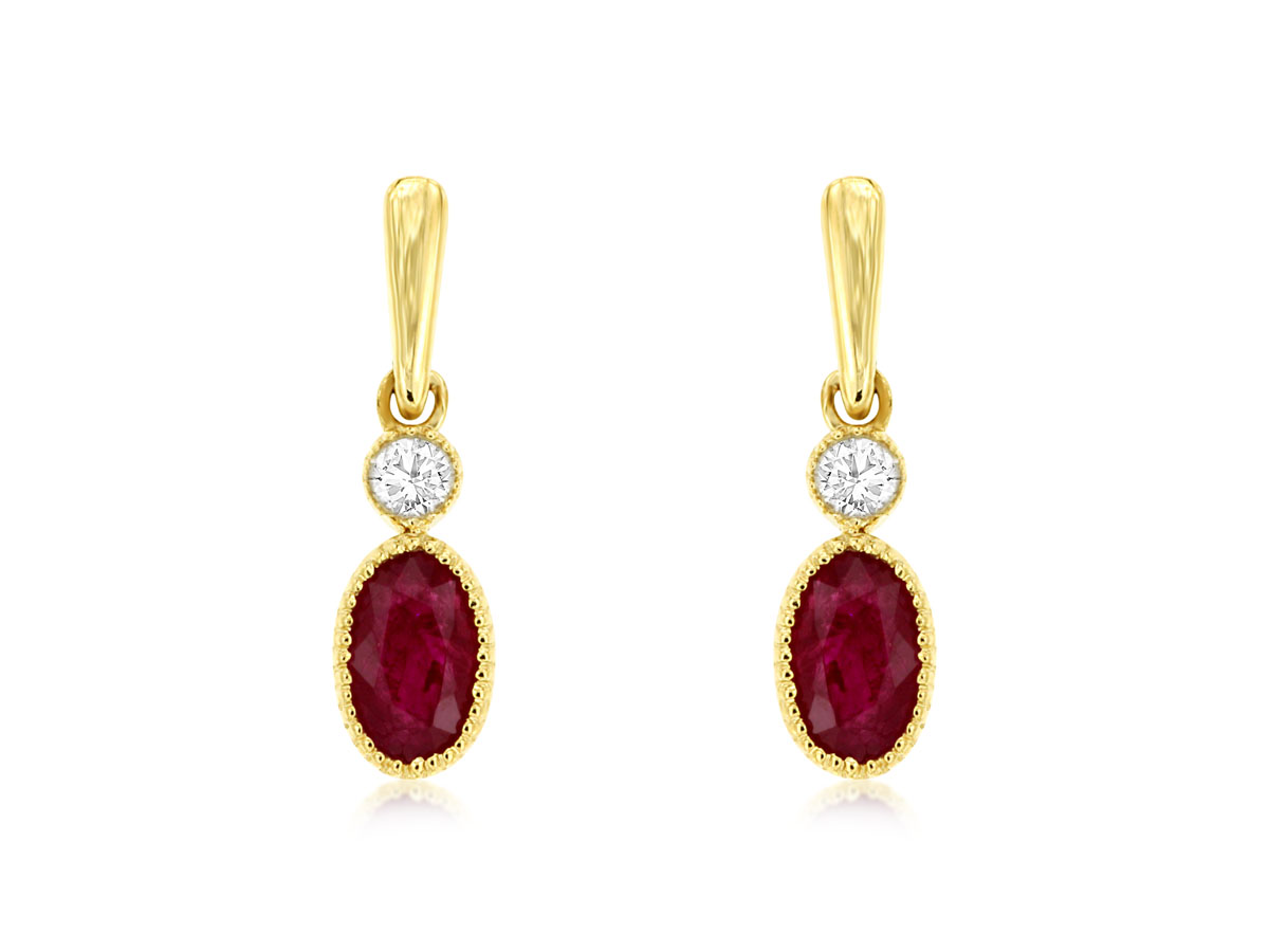 RUBY & DIAMOND EARRING