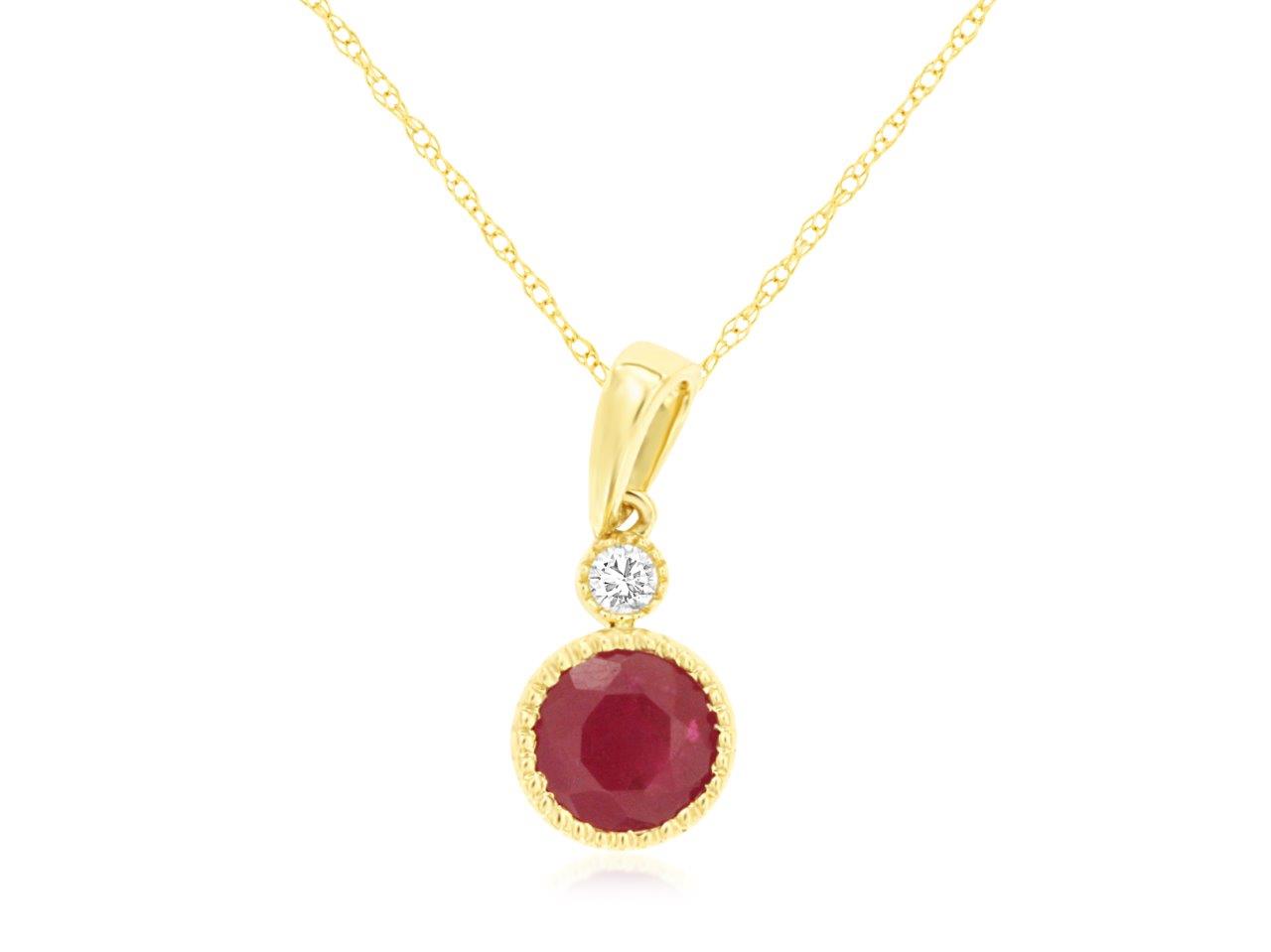 RUBY & DIAMOND PENDANT