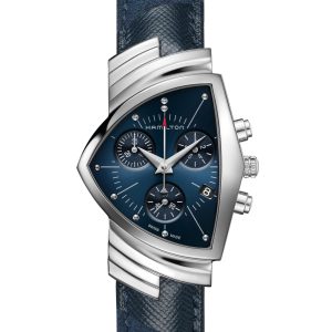 Ventura Chrono Blue Quartz Leather
