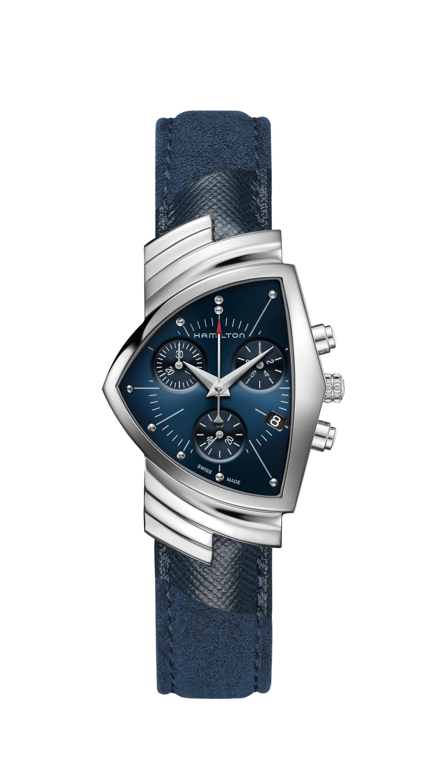 Ventura Chrono Blue Quartz Leather