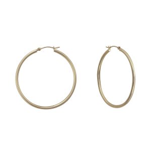 14KT yellow gold hoop earrings