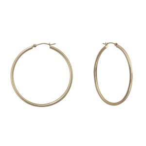 14KT yellow gold hoop earrings