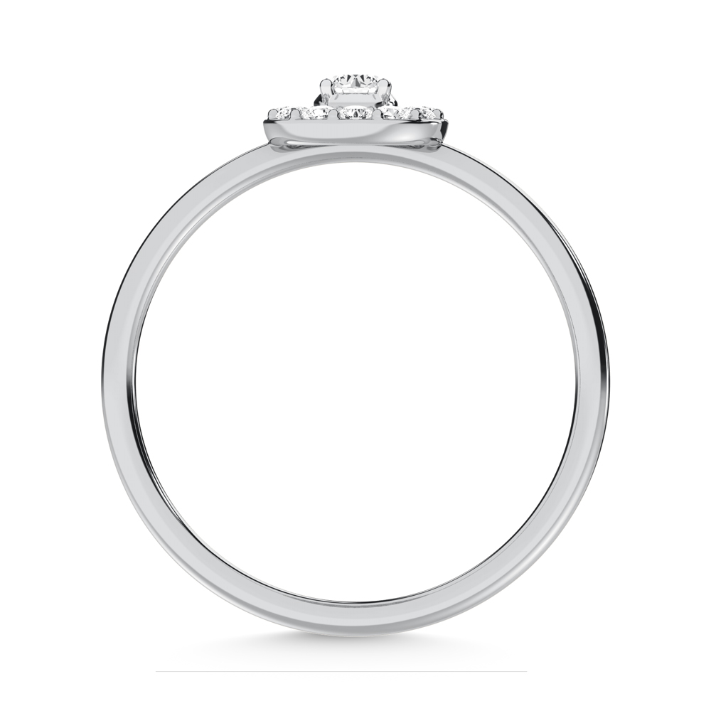 10K White Gold Lab Grown Diamond 1/5 Ct.Tw. Fashion Ring
