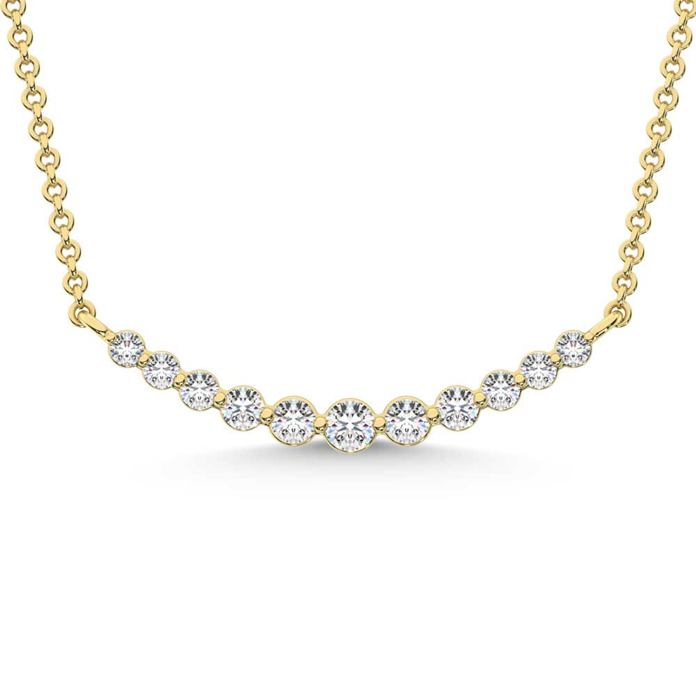 10K Yellow Gold Lab Grown Diamond 1/4 Ct.Tw. Fashion Necklace