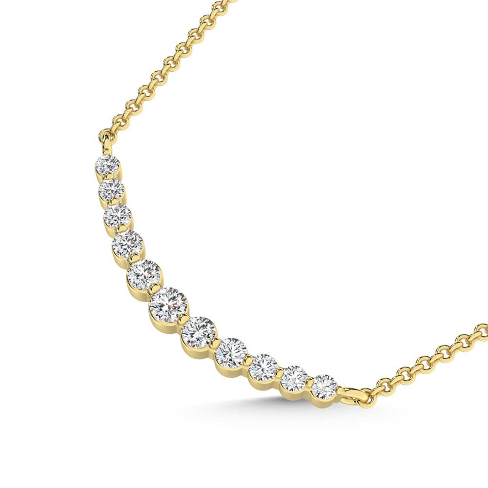 10K Yellow Gold Lab Grown Diamond 1/4 Ct.Tw. Fashion Necklace