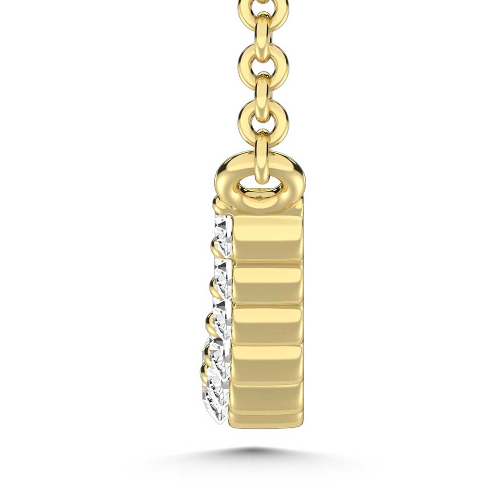 10K Yellow Gold Lab Grown Diamond 1/4 Ct.Tw. Fashion Necklace
