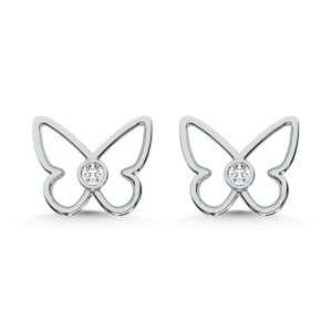 10K White Gold Lab Grown Diamond 1/10 Ct.Tw. Fashion Earrings