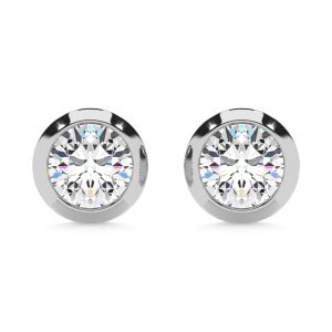 10K White Gold Lab Grown Diamond 1/2 Ct.Tw. Solitaire Earrings