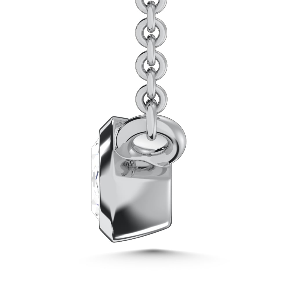 10K White Gold Lab Grown Diamond 1/6 Ct.Tw. Marquise Shape Fashion Necklace