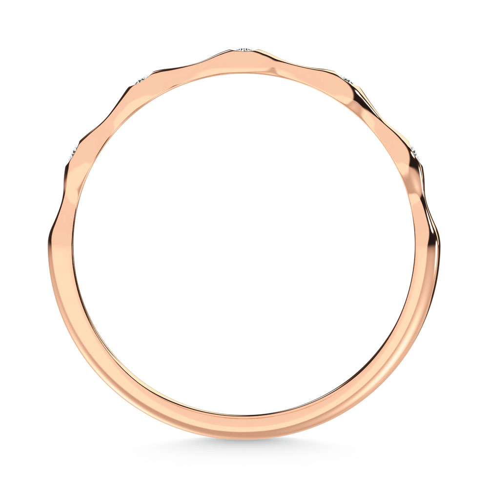 10K Rose Gold Lab Grown Diamond 1/20 Ct.Tw. Wedding Band