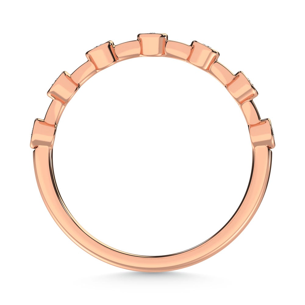 10K Rose Gold Lab Grown Diamond 1/10 Ct.Tw. Wedding Band