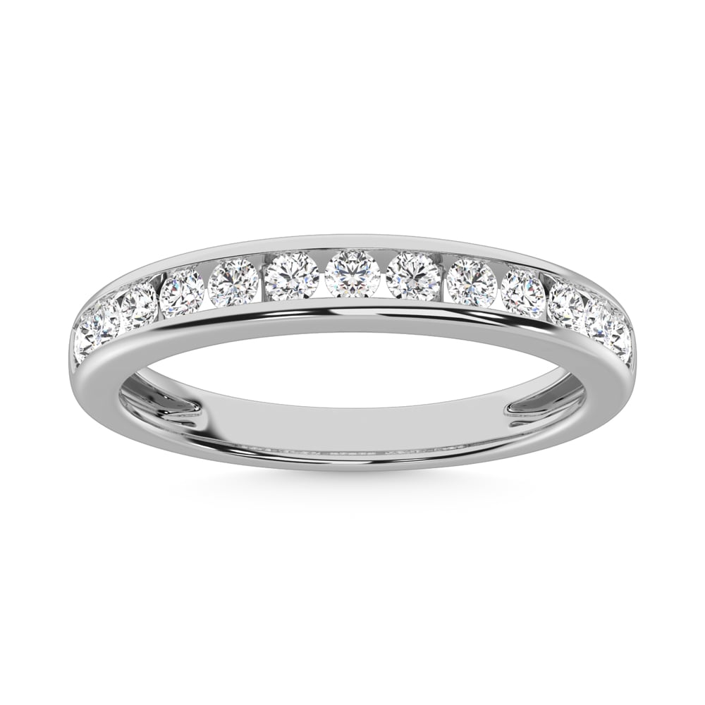 14K White Gold Lab Grown Diamond 1/4 Ct.Tw. Channel Band