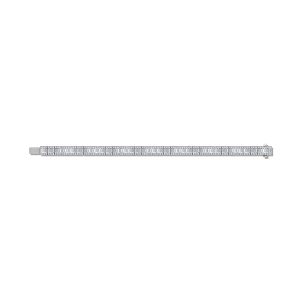 14K White Gold Round & Baguette Lab Grown Diamond 8 Ct.Tw. Tennis Bracelet