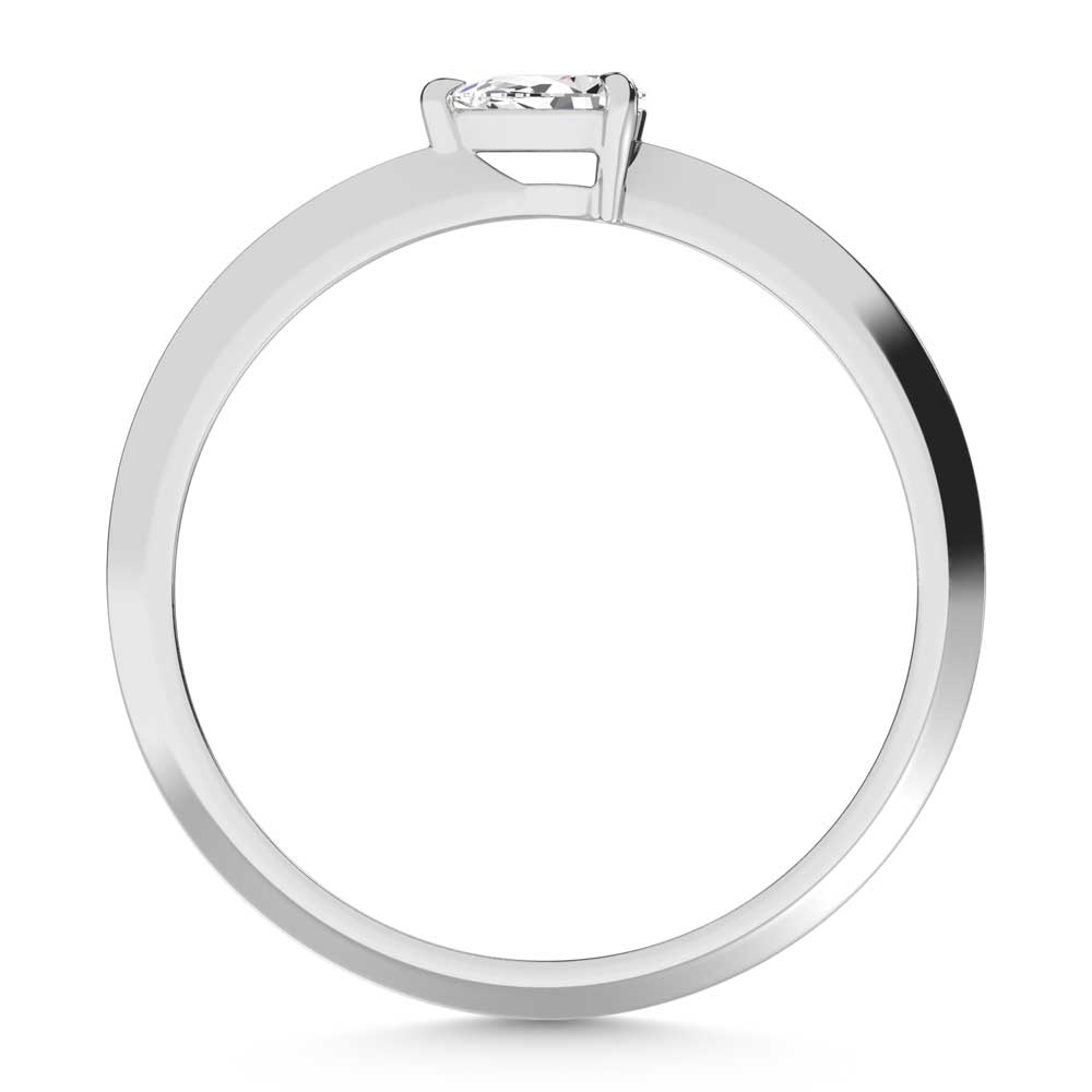 14K White Gold Lab Grown Diamond 1/4 Ct.Tw. Pear Shape Promise Ring
