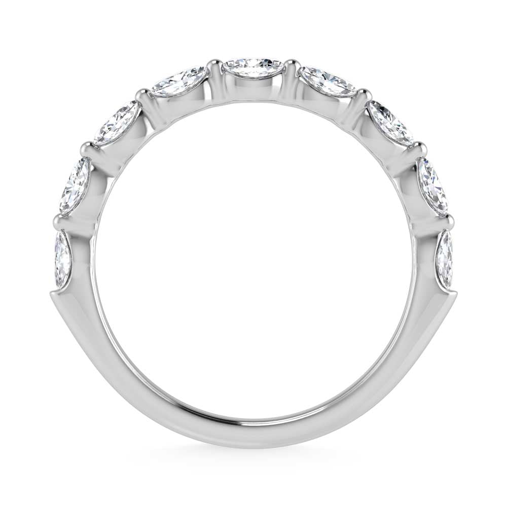14K White Gold Lab Grown Diamond 1/3 Ct.Tw. Marquise Shape Stackable Band