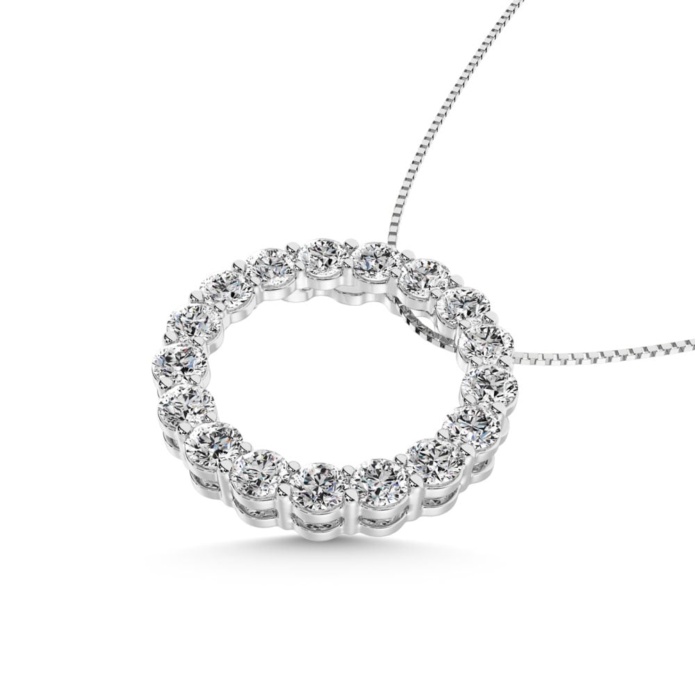 14K White Gold Lab Grown Diamond 1 Ct.Tw. Fashion Pendant (Without Chain)