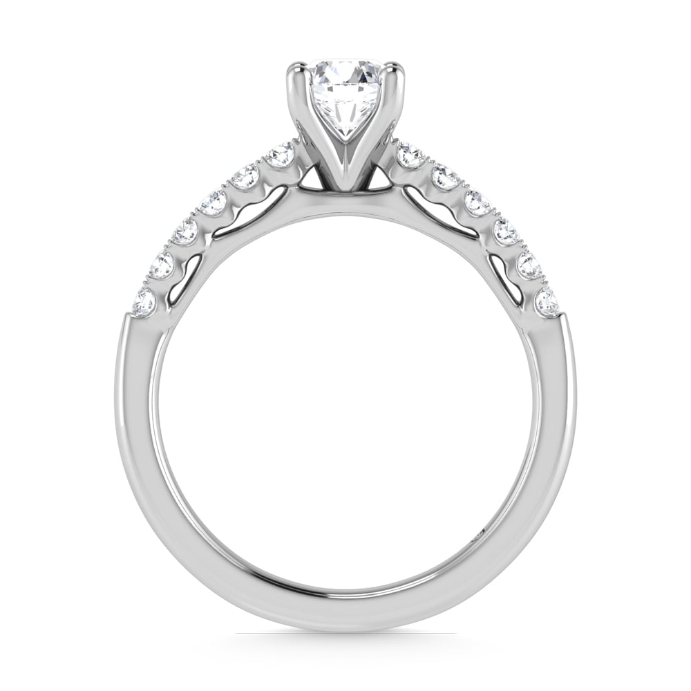 10K White Gold Lab Grown Diamond 3/4 Ct.Tw. Engagement Ring